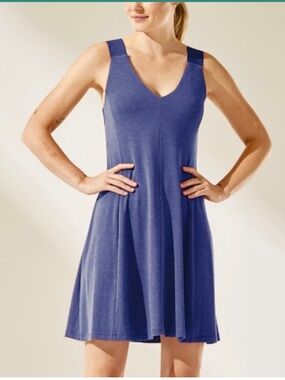 Athleta RED Santorini V Neck Sleeveless Dress size small